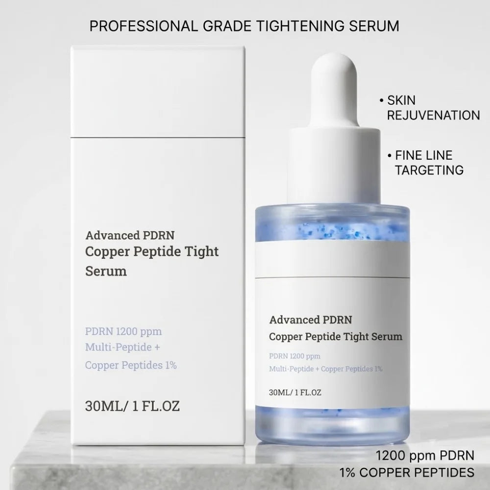 Copper Peptide Face Serum Anti Aging Wrinkle Removal PDRN Essence Skin Tightening Moisturizing Facial Serum 30ml Skin Care