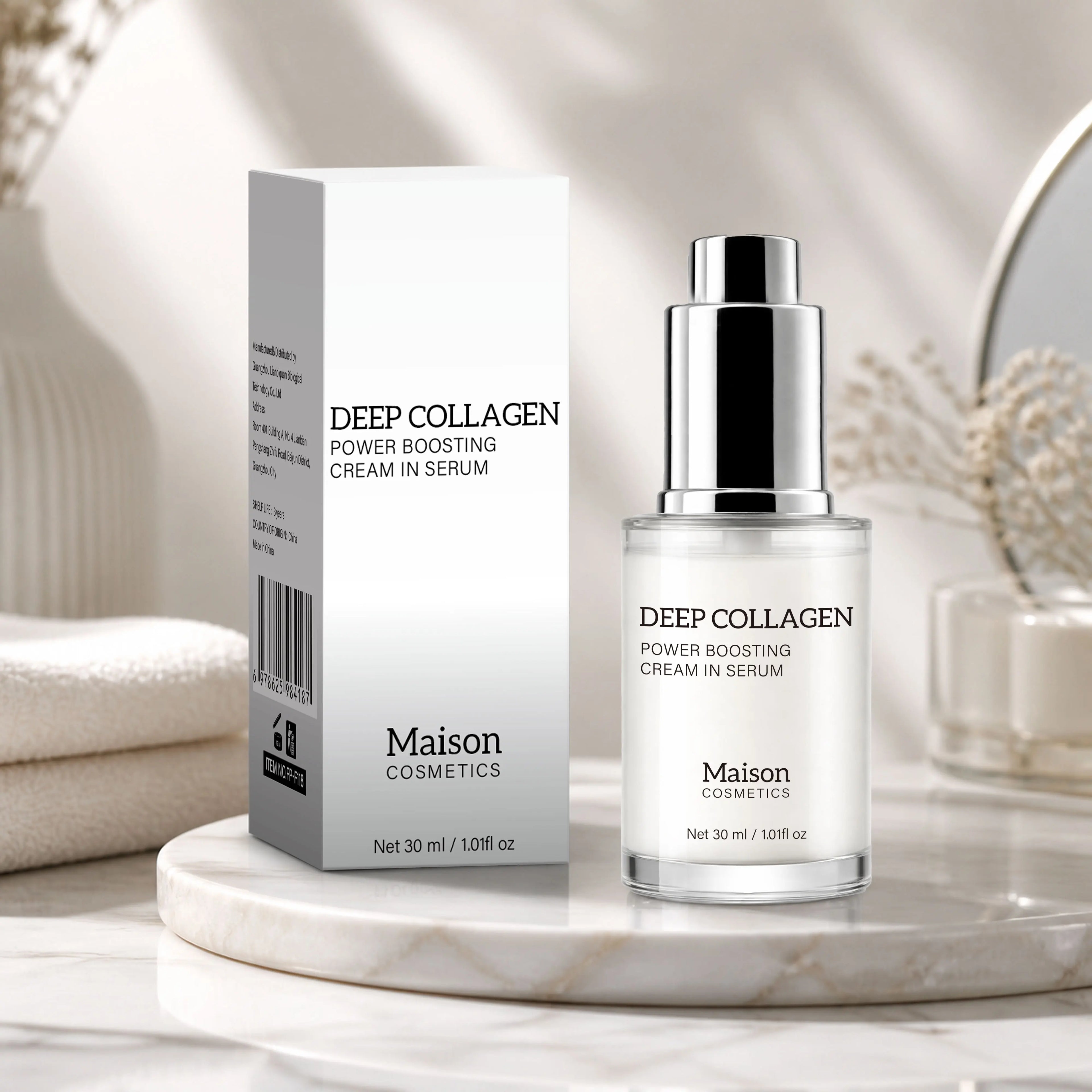 Deep Collagen Serum, Women Serum for Smoothing Fine Lines, Moisture & Firming Skin Care, Korean Skincare Serum, 30ml