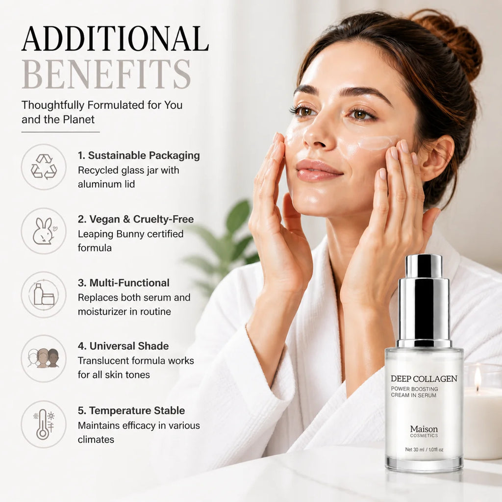 Deep Collagen Serum, Women Serum for Smoothing Fine Lines, Moisture & Firming Skin Care, Korean Skincare Serum, 30ml