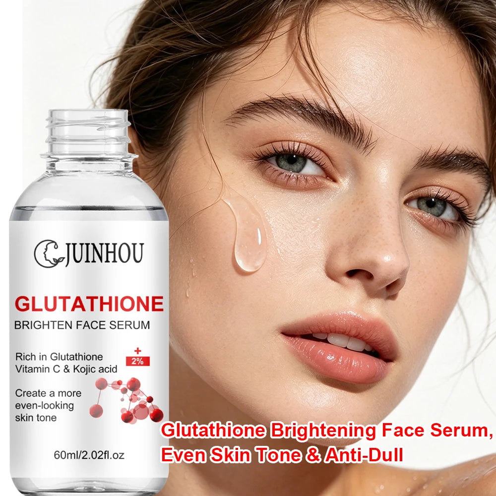 JUINHOU Glutathione Vitamin C Brighten Face Cream and Serum Set Even Skin Tone Niacinamide Anti-Oxidation Radiant Glow Skin