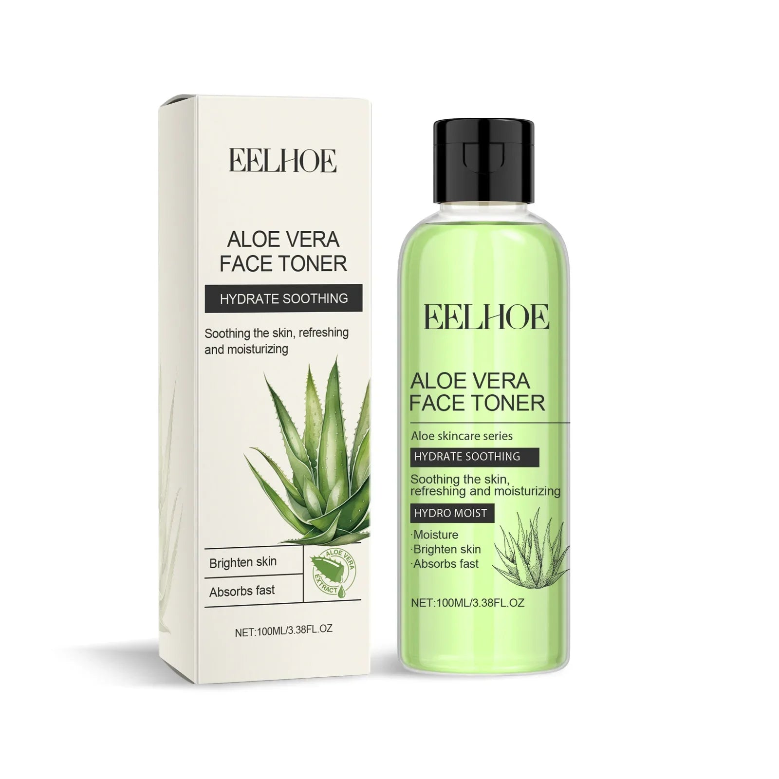 Eelhoe Aloe Vera Skin Care Series Fade Fine Lines Light Weight Improving Elasticity Nourishing Hydrating Facial Moisturizing Set