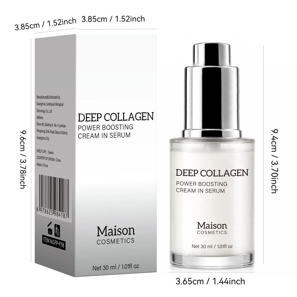 Deep Collagen Serum, Women Serum for Smoothing Fine Lines, Moisture & Firming Skin Care, Korean Skincare Serum, 30ml